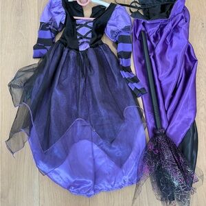 Purple and Black Kids Witch Costume